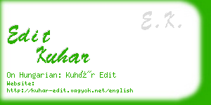 edit kuhar business card